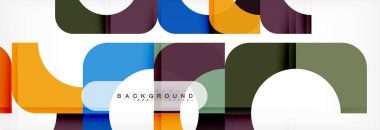 Geometrik kareler afiş soyut. Vektör çizim broşür veya el ilanı, sunum ve web tasarım düzeni için