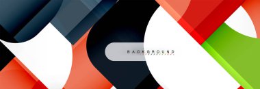 Geometrik kareler afiş soyut. Vektör çizim broşür veya el ilanı, sunum ve web tasarım düzeni için