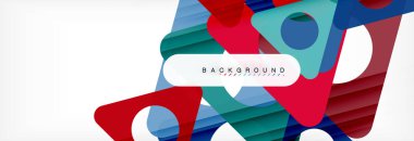 Geometrik arka plan. Modern örtüşen üçgenler. Mesajınız için alışılmadık renkli şekiller. İş veya teknik okul sunuyu, app kapak