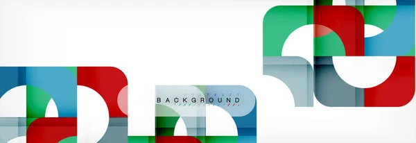 Banner abstracto de composición de cuadrados coloridos. Ilustración para folleto o folleto de negocios, presentación y diseño web — Vector de stock