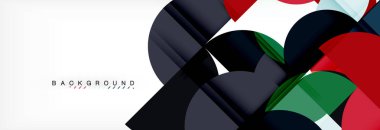 Modern geometrik arka plan - daireler. İş veya teknoloji tanıtım tasarım şablonu, broşür veya el ilanı desenli veya geometrik web afiş