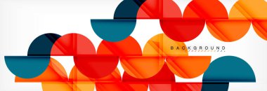 Daire modern geometrik arka plan illüstrasyon