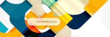 Renkli kare şekiller, geometrik modern arka plan