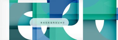 Renkli kareler kompozisyon soyut afiş. Gösterim amacıyla broşür veya el ilanı, sunum ve web tasarım düzeni