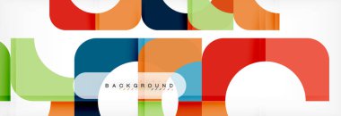 Renkli kare şekiller, geometrik modern arka plan