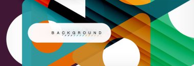 Geometrik arka plan. Modern örtüşen üçgenler. Mesajınız için alışılmadık renkli şekiller. İş veya teknik okul sunuyu, app kapak