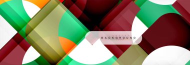 Geometrik kareler afiş soyut. Vektör çizim broşür veya el ilanı, sunum ve web tasarım düzeni için