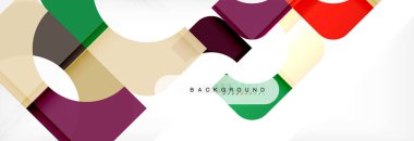 Renkli kareler kompozisyon soyut afiş. Gösterim amacıyla broşür veya el ilanı, sunum ve web tasarım düzeni