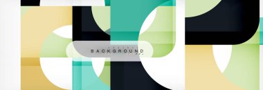 Renkli kare şekiller, geometrik modern arka plan