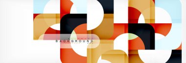 Renkli kareler kompozisyon soyut afiş. Gösterim amacıyla broşür veya el ilanı, sunum ve web tasarım düzeni