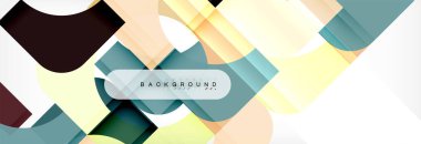 Geometrik kareler afiş soyut. Vektör çizim broşür veya el ilanı, sunum ve web tasarım düzeni için