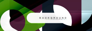 Geometrik arka plan. Modern örtüşen üçgenler. Mesajınız için alışılmadık renkli şekiller. İş veya teknik okul sunuyu, app kapak