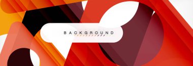 Geometrik arka plan, daireler ve üçgenler şekiller afiş. Gösterim amacıyla broşür veya el ilanı, sunum ve web tasarım düzeni