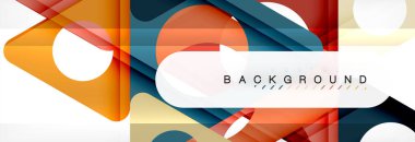 Geometrik arka plan. Modern örtüşen üçgenler. Mesajınız için alışılmadık renkli şekiller. İş veya teknik okul sunuyu, app kapak