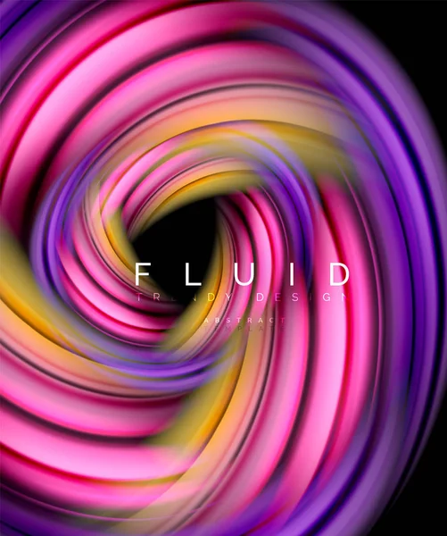 Fondo abstracto de onda lisa fluida, concepto de movimiento de color brillante que fluye, plantilla de diseño abstracto de moda para presentación de negocios o tecnología o cubierta de folleto web, papel pintado — Archivo Imágenes Vectoriales