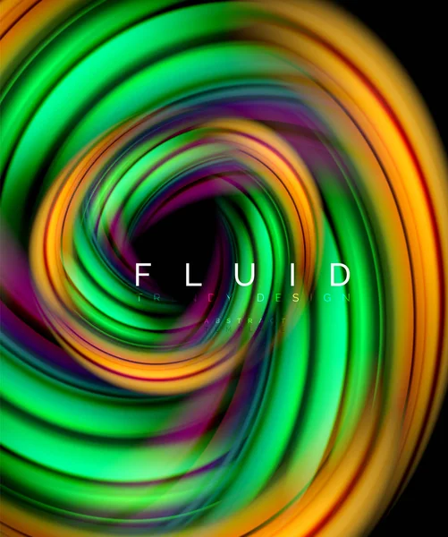 Fondo abstracto de onda lisa fluida, concepto de movimiento de color brillante que fluye, plantilla de diseño abstracto de moda para presentación de negocios o tecnología o cubierta de folleto web, papel pintado — Archivo Imágenes Vectoriales