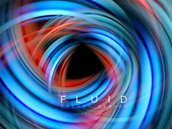 Fluido onda suave fundo abstrato, fluindo conceito de movimento de cor brilhante, modelo de layout abstrato na moda para apresentação de negócios ou tecnologia ou capa de brochura web, papel de parede — Vetor de Stock