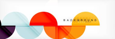 Modern geometrik arka plan - daireler. İş veya teknoloji tanıtım tasarım şablonu, broşür veya el ilanı desenli veya geometrik web afiş