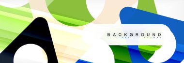 Geometrik arka plan. Modern örtüşen üçgenler. Mesajınız için alışılmadık renkli şekiller. İş veya teknik okul sunuyu, app kapak