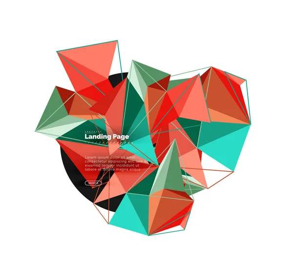 Vektor Dreieck Abstrakter Hintergrund Polygonal Geometrisch Modernes Design — Stockvektor
