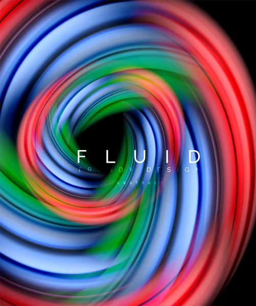 Fondo abstracto de onda lisa fluida, concepto de movimiento de color brillante que fluye, plantilla de diseño abstracto de moda para presentación de negocios o tecnología o cubierta de folleto web, papel pintado — Archivo Imágenes Vectoriales