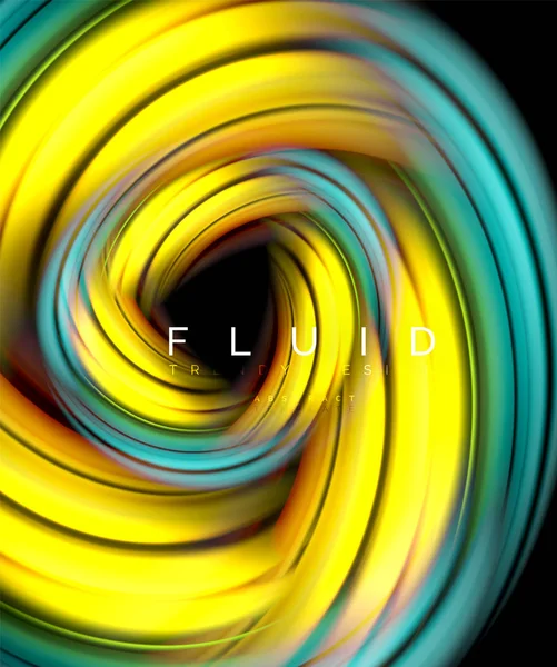 Fondo abstracto de onda lisa fluida, concepto de movimiento de color brillante que fluye, plantilla de diseño abstracto de moda para presentación de negocios o tecnología o cubierta de folleto web, papel pintado — Archivo Imágenes Vectoriales