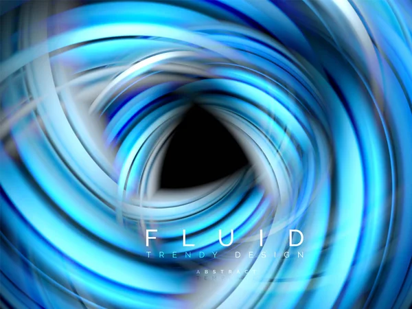 Fluido onda suave fundo abstrato, fluindo conceito de movimento de cor brilhante, modelo de layout abstrato na moda para apresentação de negócios ou tecnologia ou capa de brochura web, papel de parede — Vetor de Stock