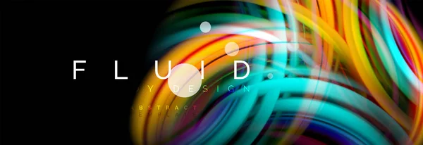 Flowing glowing color motion concept, trendy abstract layout template for business or technology presentation or web brochure cover, wallpaper — Stock Vector