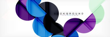 Daire modern geometrik arka plan illüstrasyon