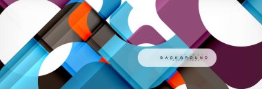 Renkli kare şekiller, geometrik modern arka plan