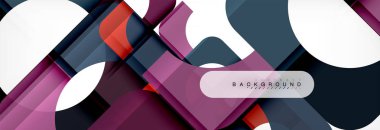 Renkli kareler kompozisyon soyut afiş. Gösterim amacıyla broşür veya el ilanı, sunum ve web tasarım düzeni