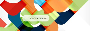 Renkli kare şekiller, geometrik modern arka plan