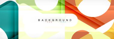 Geometrik arka plan, daireler ve üçgenler şekiller afiş. Gösterim amacıyla broşür veya el ilanı, sunum ve web tasarım düzeni