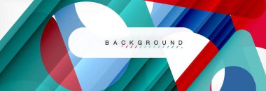 Geometrik arka plan. Modern örtüşen üçgenler. Mesajınız için alışılmadık renkli şekiller. İş veya teknik okul sunuyu, app kapak