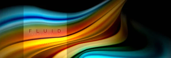 Formas abstractas fluidas del arco iris, diseño de colores líquidos, mármol colorido o fondo de textura ondulada de plástico, plantilla multicolor para presentación de negocios o tecnología o diseño de cubierta de folleto web — Vector de stock