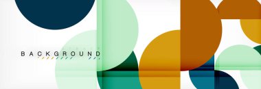 Modern geometrik arka plan - daireler. İş veya teknoloji tanıtım tasarım şablonu, broşür veya el ilanı desenli veya geometrik web afiş