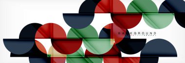 Modern geometrik arka plan - daireler. İş veya teknoloji tanıtım tasarım şablonu, broşür veya el ilanı desenli veya geometrik web afiş