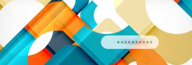 Renkli kare şekiller, geometrik modern arka plan