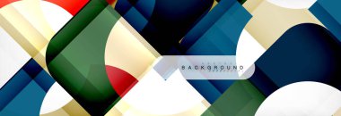 Renkli kareler kompozisyon soyut afiş. Gösterim amacıyla broşür veya el ilanı, sunum ve web tasarım düzeni