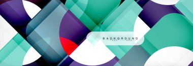 Geometrik kareler afiş soyut. Vektör çizim broşür veya el ilanı, sunum ve web tasarım düzeni için