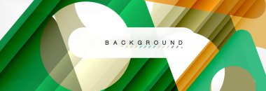 Geometrik arka plan. Modern örtüşen üçgenler. Mesajınız için alışılmadık renkli şekiller. İş veya teknik okul sunuyu, app kapak