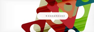 Geometrik arka plan, daireler ve üçgenler şekiller afiş. Gösterim amacıyla broşür veya el ilanı, sunum ve web tasarım düzeni