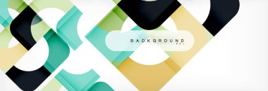 Renkli kare şekiller, geometrik modern arka plan