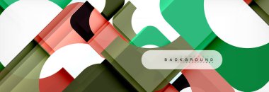 Renkli kare şekiller, geometrik modern arka plan