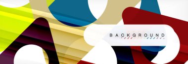 Geometrik arka plan. Modern örtüşen üçgenler. Mesajınız için alışılmadık renkli şekiller. İş veya teknik okul sunuyu, app kapak