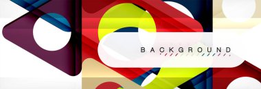 Geometrik arka plan. Modern örtüşen üçgenler. Mesajınız için alışılmadık renkli şekiller. İş veya teknik okul sunuyu, app kapak