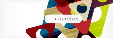 Geometrik arka plan. Modern örtüşen üçgenler. Mesajınız için alışılmadık renkli şekiller. İş veya teknik okul sunuyu, app kapak