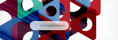 Geometrik arka plan, daireler ve üçgenler şekiller afiş. Gösterim amacıyla broşür veya el ilanı, sunum ve web tasarım düzeni