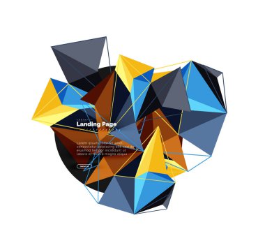 Poligonal geometrik tasarım, soyut şekil üçgen, trendy arka plan yaptı.