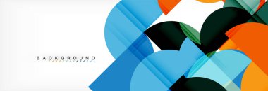 Daire modern geometrik arka plan illüstrasyon